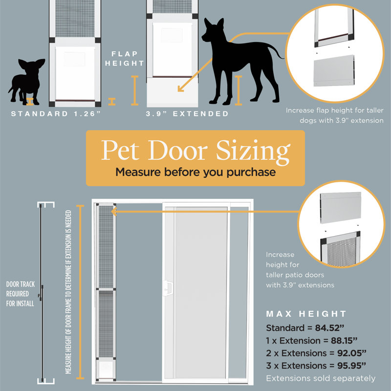 Hakuna Pets Metal Sliding Door Insert Pet Door for Dog and Cat Reviews Wayfair